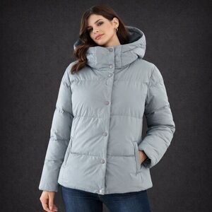 New BMW Down Puffer Jacket Gray L – Recycled Down Winter Coat